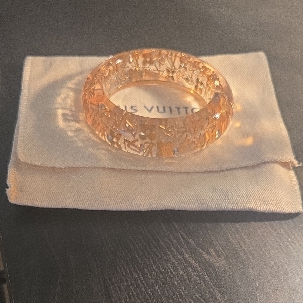 Louis Vuitton Clear Orange Floral Bangle